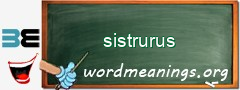 WordMeaning blackboard for sistrurus